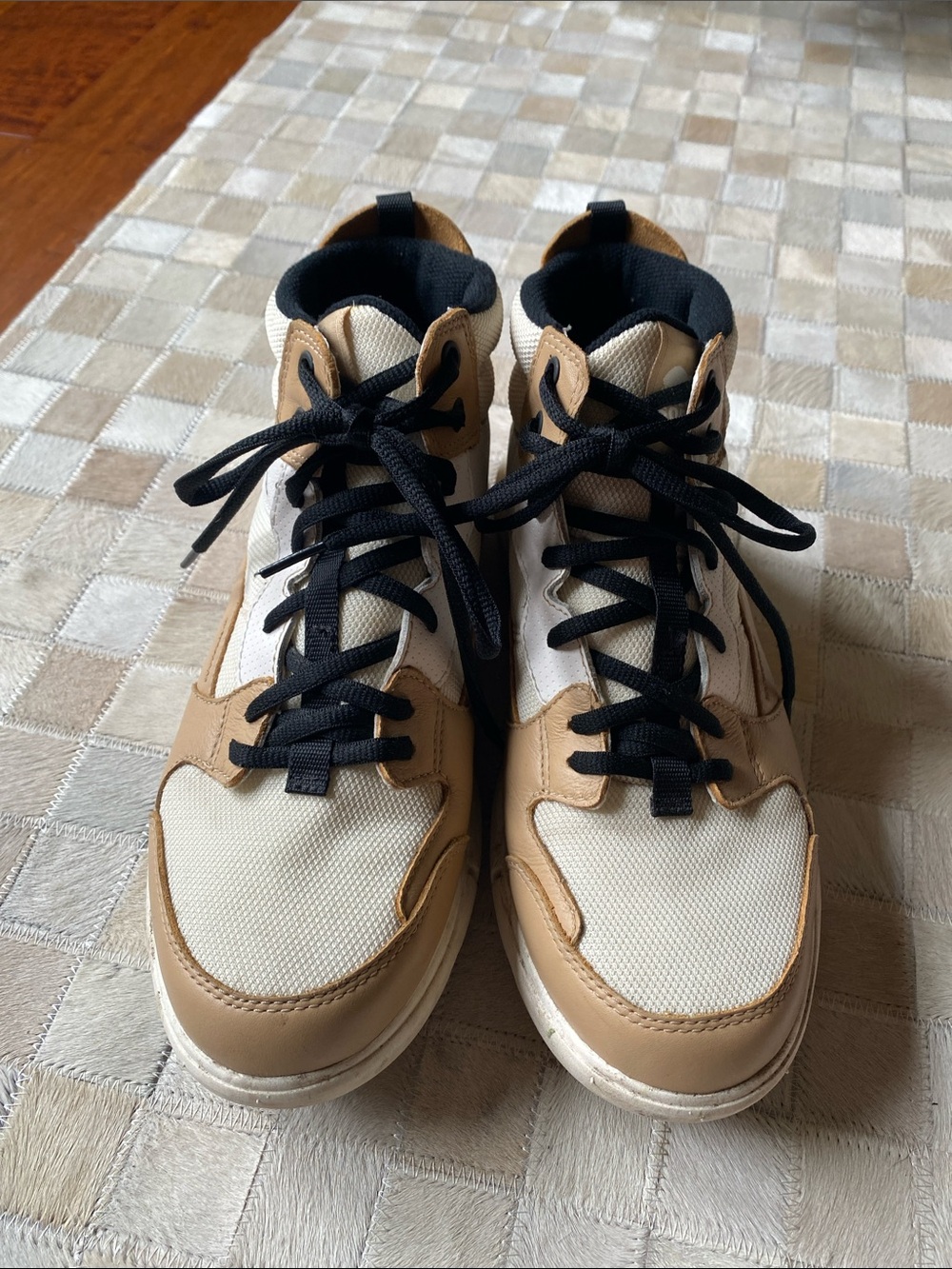 Sorel Men's High-Top Sneakers in Beige and Black
